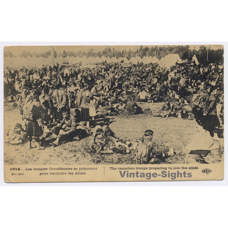 WW1:  Canadian Troups Preparing To Join The Allies (Vintage PC 1914)