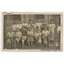 Mallorca?: Group Of Shoemakers In Front Of Workshop (Vintage RPPC ~1910s)