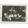 Congo / Africa: Colonial Delegation Rests In Tent / Dog (Vintage Photo B/W ~1930s/1940s)