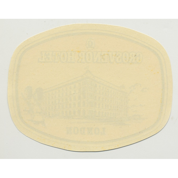 Grosvenor Hotel - London / Great Britain (Vintage Luggage Label)