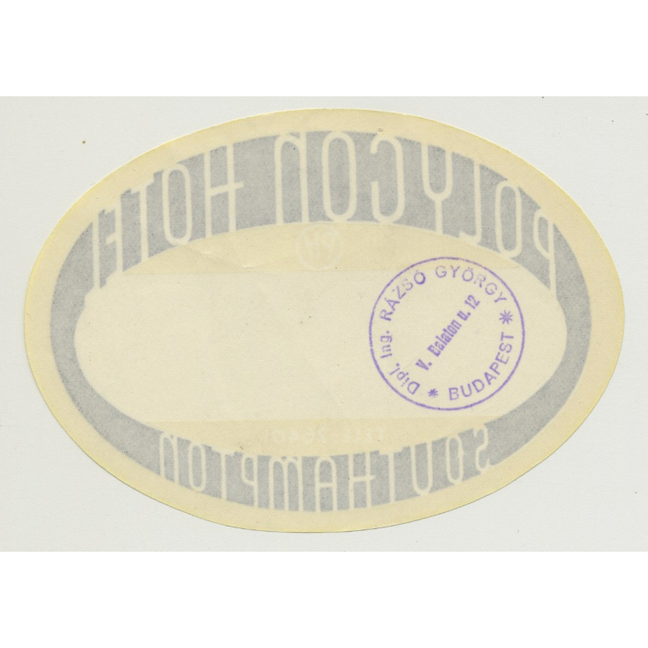 Metropole Hotel - Brighton / Great Britain (Vintage Luggage Label)