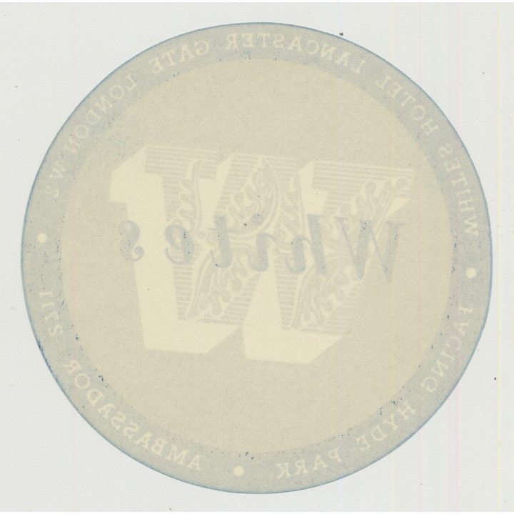 Whites Hotel - London / Great Britain (Vintage Luggage Label)