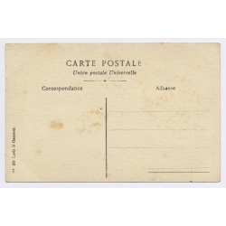 Boudoir: Man Watching Reclining Semi Nude / Risqué - Hand-Drawn (Vintage RPPC ~1920s)