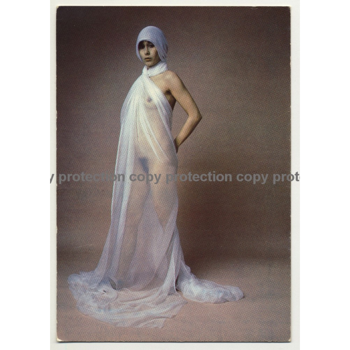 Karin Székessy: Yvonne Verschleiert I, 1978 (Vintage Artist Postcard 1984)