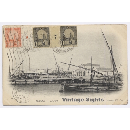 Sousse / Tunisa: Le Port - Voilier *2 (Vintage PC 1921)