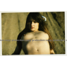 Upper Body Of Topless Longhaired Woman / Outside - Nature (Vintage Photo DDR ~1980s)
