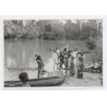 Belgian Congo: Native Tribe Member At Ituri River / Dugout (Vintage Photo ~1930s/1940s