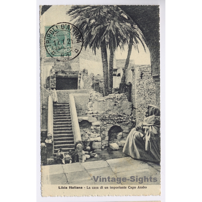 Italian Tripolitania (Libya): La Casa Di Un Capo Arabo (Vintage PC 1921)