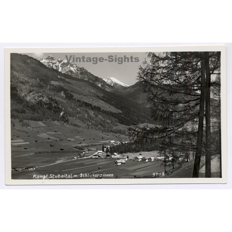 Kampl im Stubaital / Tirol: Schlickerzinnen (Vintage RPPC ~1940s)