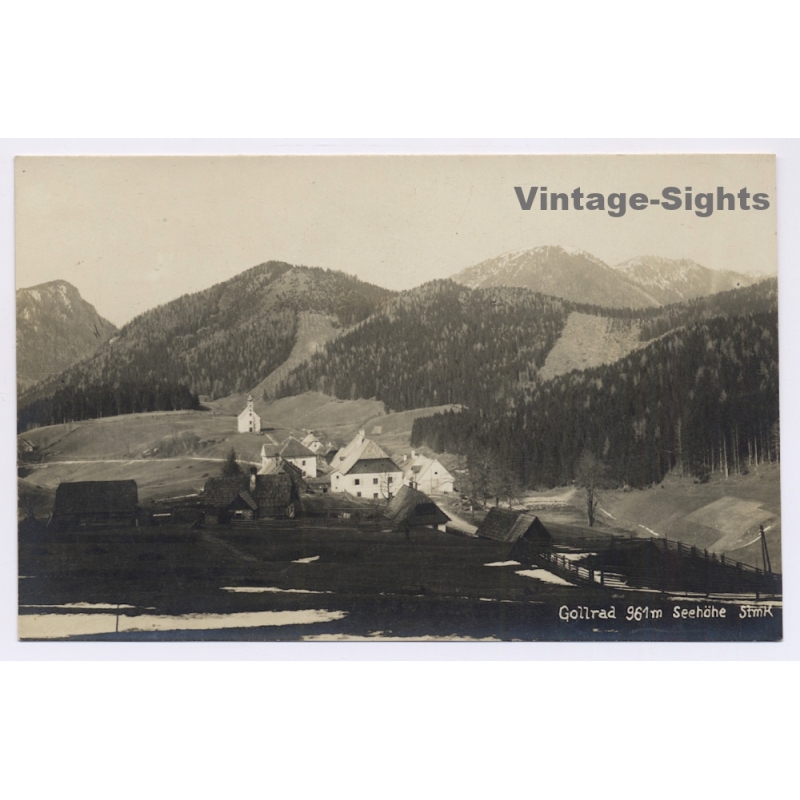 Gollrad - Mariazell / Austria: Panorama View (Vintage RPPC 1930s/1940s)