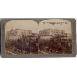 Madrid: Royal Palace & Park - Campo Del Mar (Vintage Stereoscopic Photo 1900s)