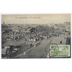 Marrakesh / Morocco: Place Djema el Fena (Vintage PC 1920)