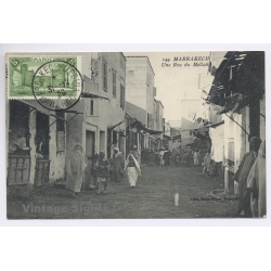 Marrakesh / Morocco: Une Rue du Mellah (Vintage PC 1920)
