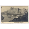 Omis / Croatia: Partial View - Port - Steamer (Vintage RPPC 1936)