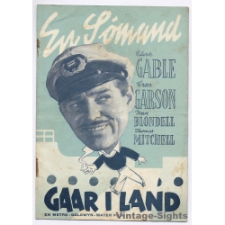 Clark Gable & Greer Garson in 'Adventure' (Vintage Danish Movie Program 1945)