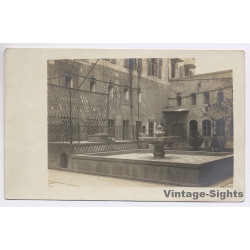 Aleppo / Syria: Magnificient Patio Of Local Townhouse / Beit Ghazaleh? (Vintage RPPC ~1920s)