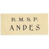 Royal Mail Ship: R.M.S.P. Andes (Vintage Luggage Label)