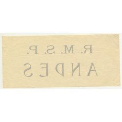 Royal Mail Ship: R.M.S.P. Andes (Vintage Luggage Label)