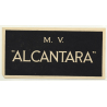 Royal Mail Ship: M. V. Alcantara (Vintage Luggage Label)
