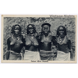 Colony of Eritrea: Females Of The Cunama Tribe / Ethnic Nude (Vintage PC 1930s)