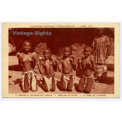 Human Zoo Paris 1931: Group Of Foulah Dancers - Le Dance De L'Offrande (Vintage PC)
