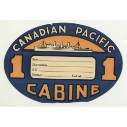 Canadian Pacific - Cabine - 1st Class (Vintage Shipping Line Luggage Label)