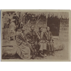 Human Zoo: Group Of West African Tribe Members Exhibited (Rare Vintage RPPC ~1900s)