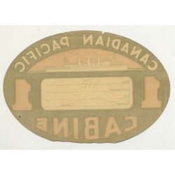 Canadian Pacific - Cabine - 1st Class (Vintage Shipping Line Luggage Label)