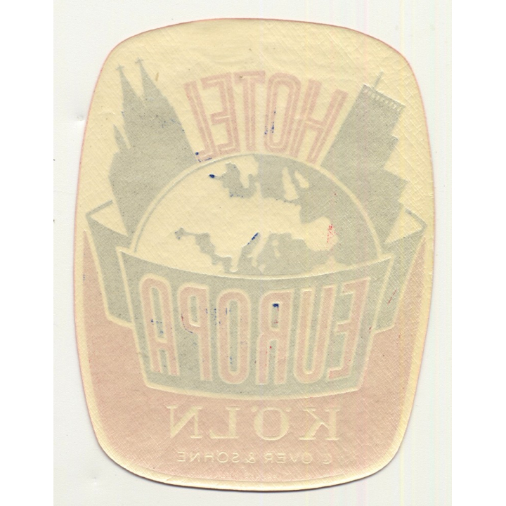 Hotel Europa - Köln / Germany (Vintage Luggage Label)