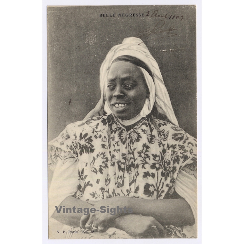 Tunisia: Belle Negresse / Native Moorish Female - Ethnic (Vintage PC 1903)
