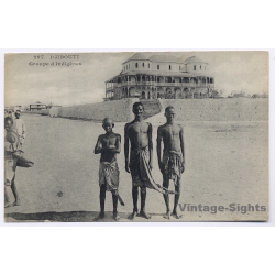 Somalia / Djibouti: Groupe D'Indigène - Palais du Gouverneur / Ethnic (Vintage PC 1900s)