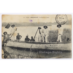 Brazzaville / Congo Francais: Les Rives Du Congo / Pirogue (Vintage PC 1908)