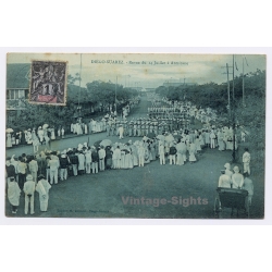 Diego-Suarez / Madagascar: Military Parade 14th Of July (Vintage PC 1910s)