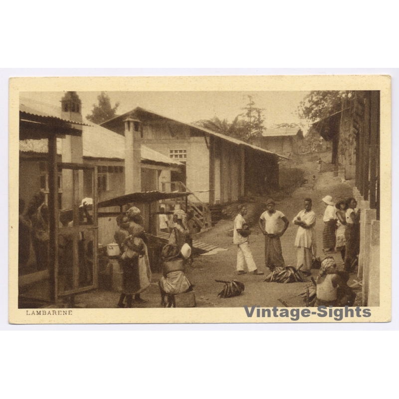 Lambarene: Albert Schweitzer Spital: Conusltation - Patients (Vintage PC 1910s/1920s)