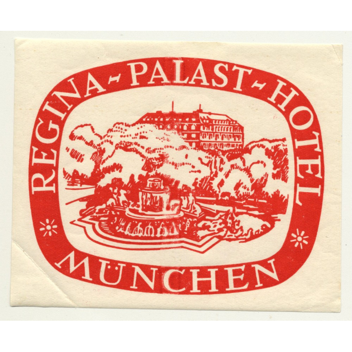 Regina Palast Hotel - München / Germany (Vintage Luggage Label)