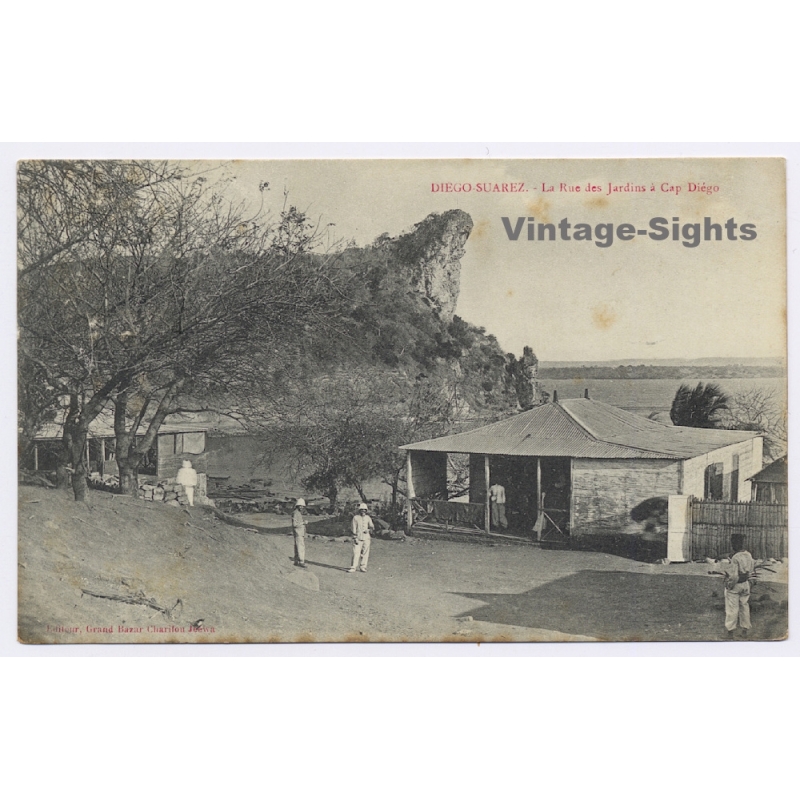 Diego-Suarez: La Rue des Jardins à Cap Diego (Vintage PC 1910s)
