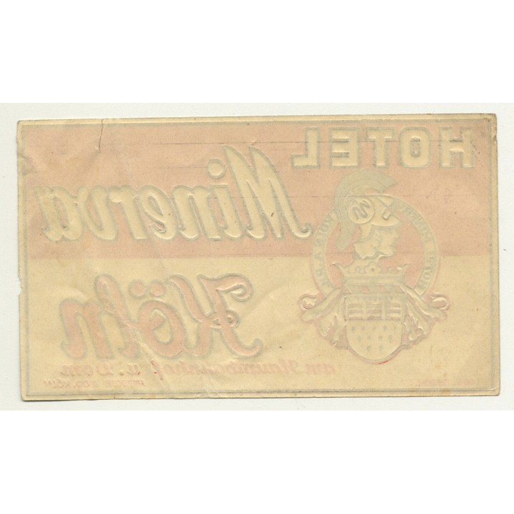 Hotel Minerva - Köln / Germany (Vintage Luggage Label)