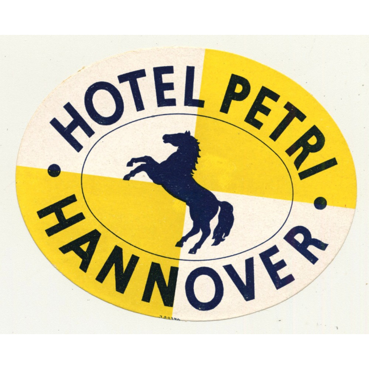 Hotel Petri - Hannover / Germany (Vintage Luggage Label)