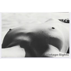 Artistic Erotic Study: Slim Semi Nude Female Sunbathing*2 (Vintage Photo ~1980s/1990s)