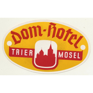 Dom-Hotel - Trier, Mosel / Germany (Vintage Luggage Label)