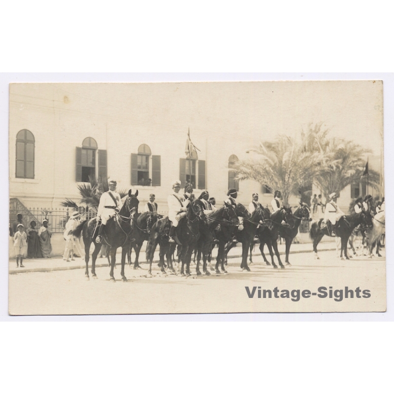 Italian Tripolitania (Libya): Colonial Calvalry / Savari  - Zaptié (Vintage RPPC ~1920s)