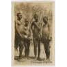 Cameroon: Young Natives Of The Kirdi People / Ethnic Nude (Vintage RPPC 1930s/1940s)