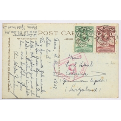Sekondi - Gold Coast / Ghana: Beach Dugout / Ethnic - Censor Mark - UTC (Vintage RPPC ~1939)