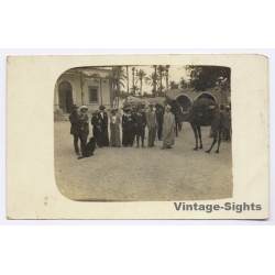 Tripolis?: Colonial Society In Front Of Caffe Orientale? (Vintage RPPC ~1910s)