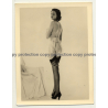 Topless Woman Wears Translucent  Lingerie / Nipple (Vintage Photo B/W ~1940s/1950s)