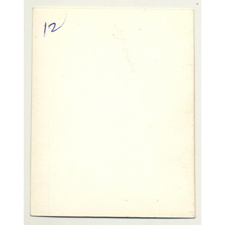 Racy Semi Nude Blonde In Black Lingerie *3 / Undresses (Vintage Photo B/W ~1940s/1950s)