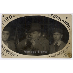 Italy: Tiro Fotolampo Pasquino Manfredini / Shooting Gallery (Vintage RPPC ~1920s/1930s)