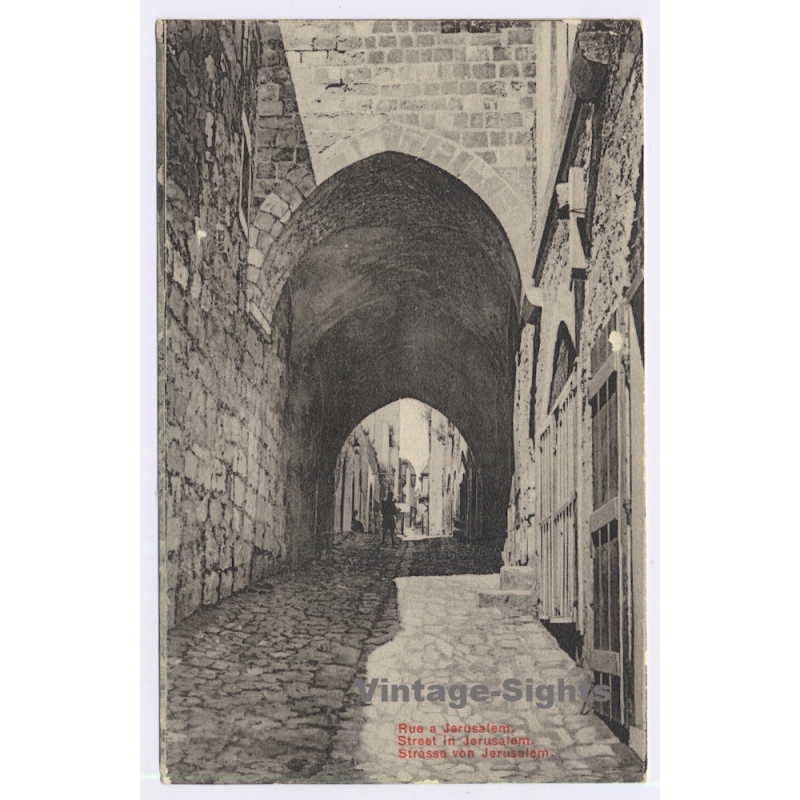 Israel: Street In Jerusalem - Via Dolorosa / Judaica (Vintage PC ~1910s)