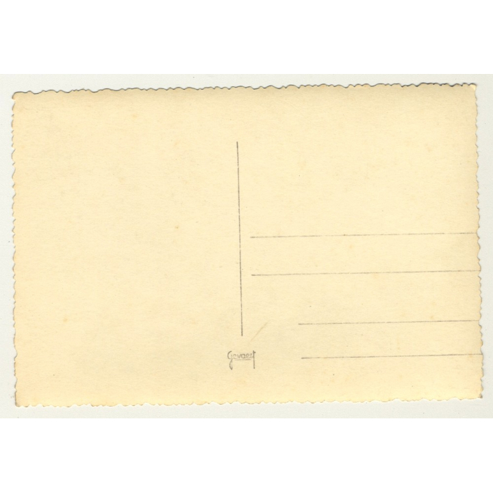 Man Embraces Nude Female On Couch / Stockings (Vintage RPPC B/W ~1920s/1930s)