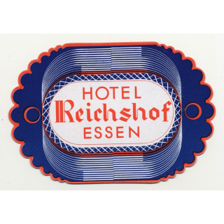 Hotel Reichshof - Essen / Germany (Vintage Luggage Label)
